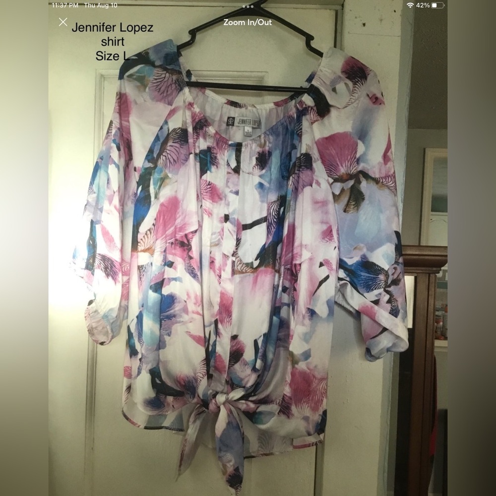 Floral peasant shirt
